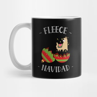 Fleece Navidad Christmas Llama Mug